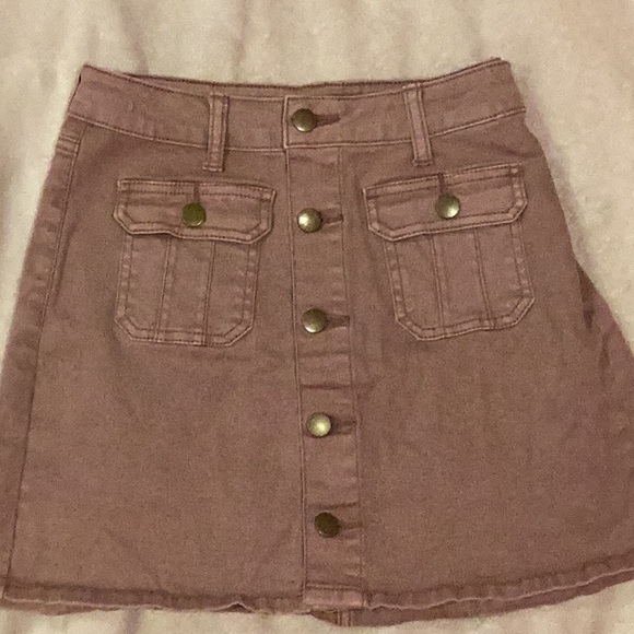 Altar’d State mauve button front skirt - Picture 1 of 4